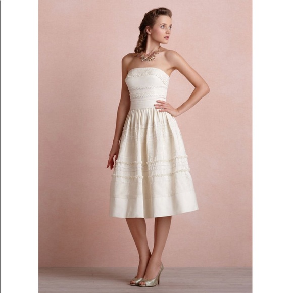 strapless tea dress